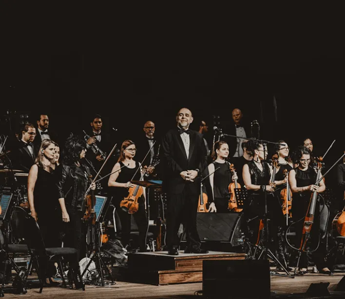 Foto de una orquesta