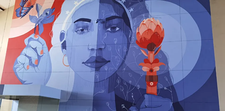 La Embajada de Colombia dona al gobierno de Costa Rica una pintura/mural sobre derechos humanos, paz y enfoque de género